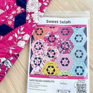 Ensemble de courtepointe en papier anglais Sweet Selah | Kit de modèles en papier PPE | Coudre le voyage