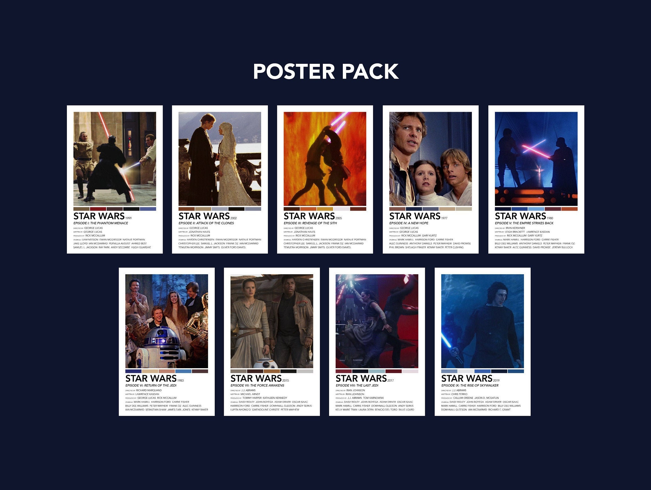 Clearance Sale Star Wars Poster Polaroid Style Pack Posters Etsy Polska