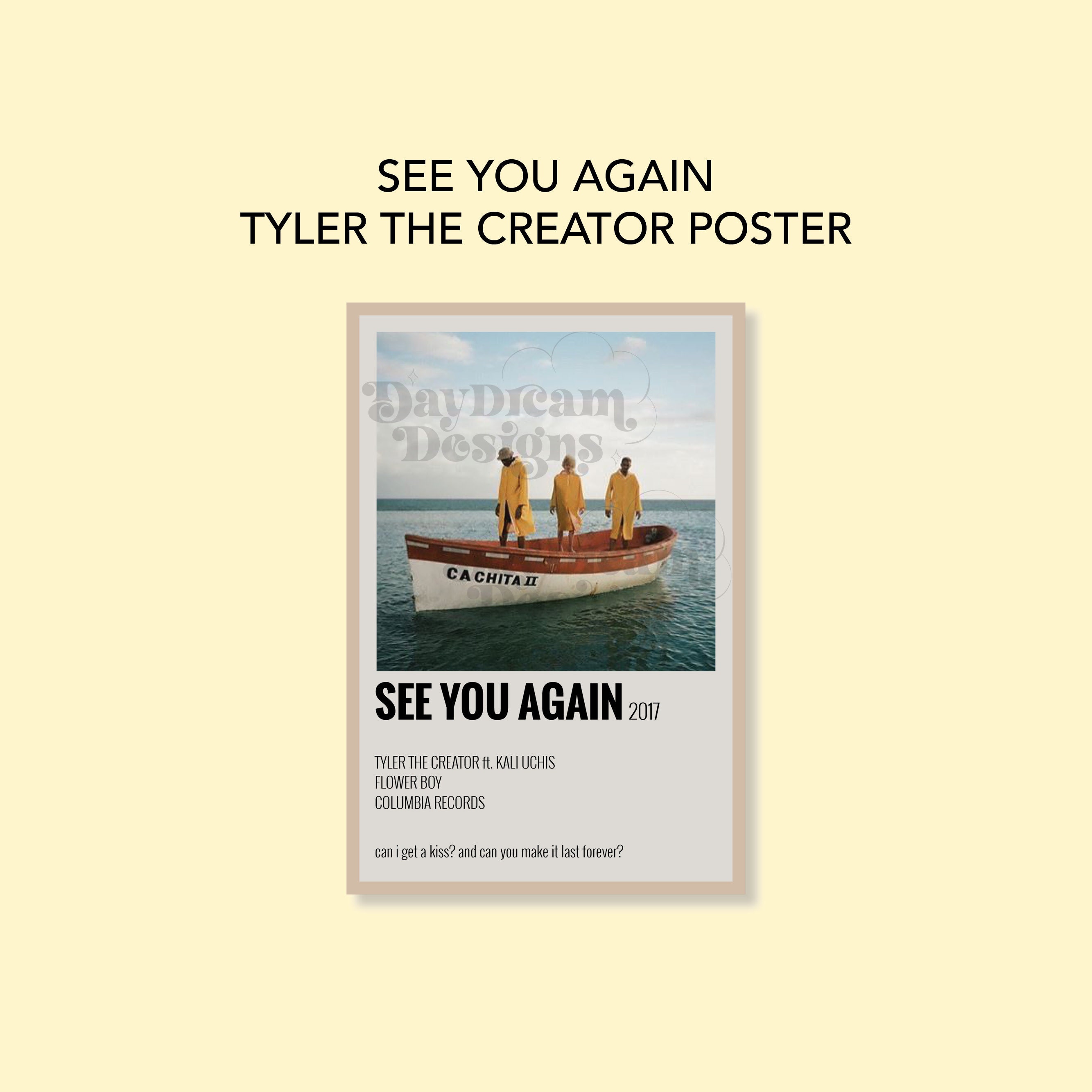 Copy of Tyler the Creator See You Again Lyrics Sticker for Sale