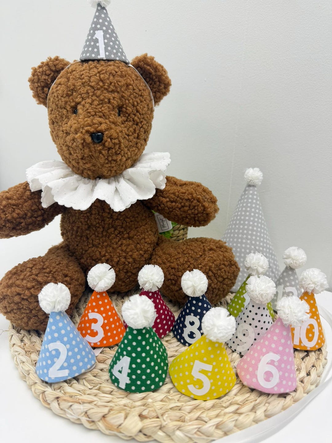 Baby Monthly Milestone Hat Set – Handmade Keepsake for Baby’s First ...