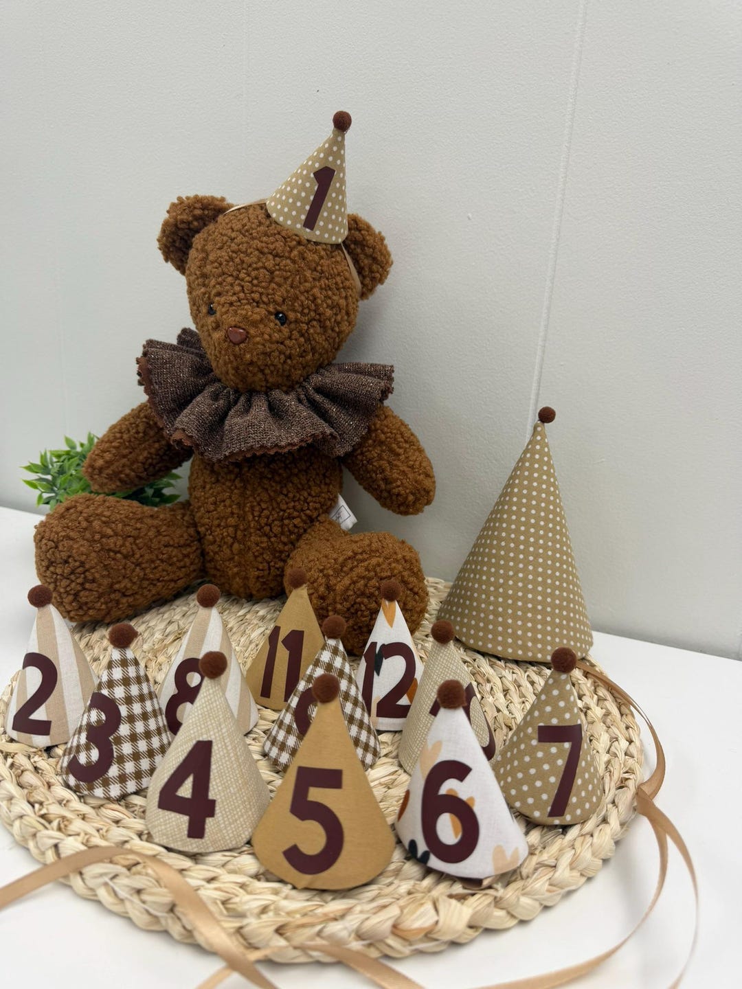 Baby Monthly Milestone Hat Set – Handmade Keepsake for Baby’s First ...
