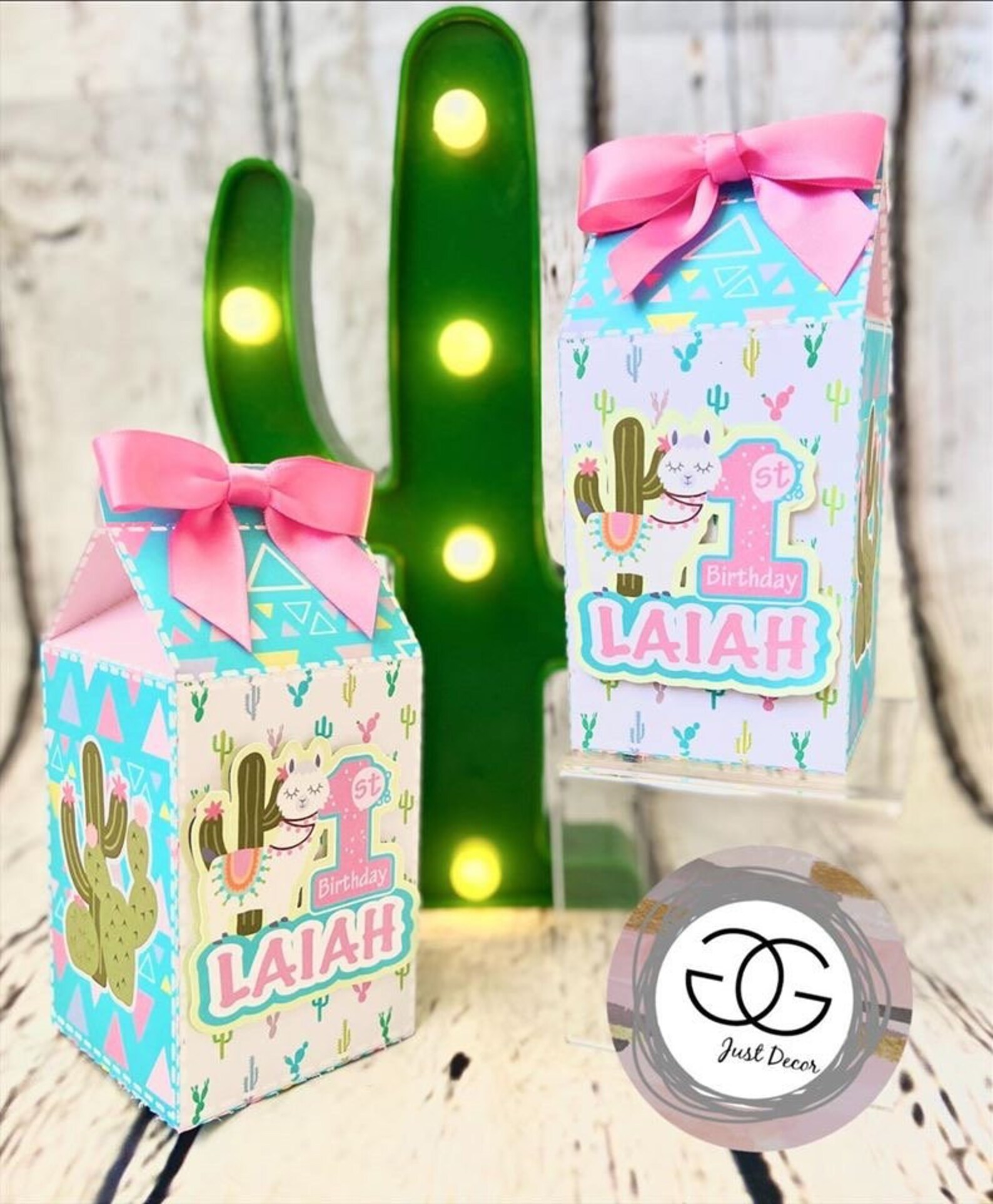 Llama Favor Boxes Milk Carton Llama Party Theme Party | Etsy