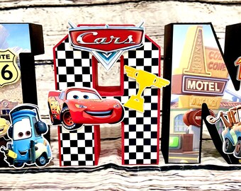 cars painted letters etsy