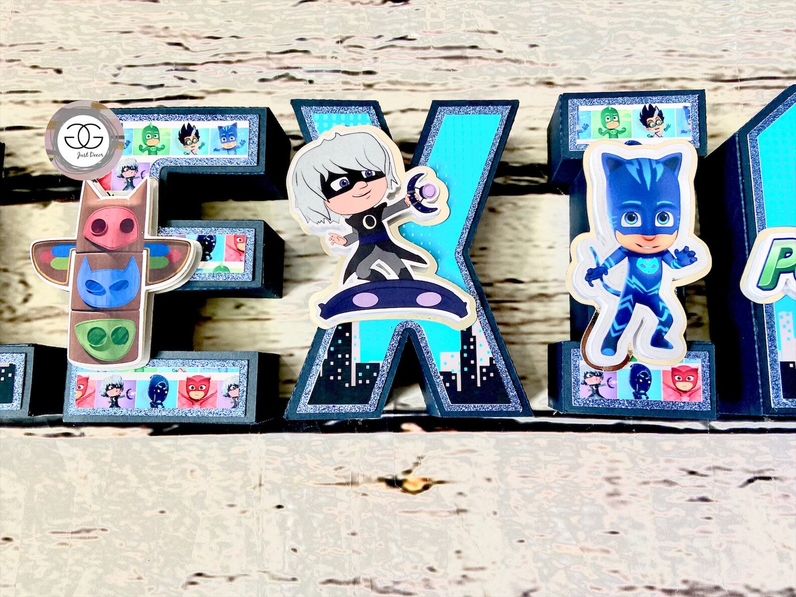 PJ Mask 3D Letters Party Decorations PJ Mask Boy Birthday | Etsy