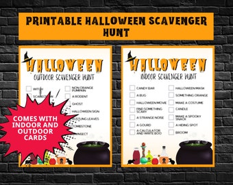 Halloween Scavenger Hunt | Printable Halloween Games | Kids Halloween Activities | Halloween Games for Kids | Indoor Outdoor Scavenger Hunts