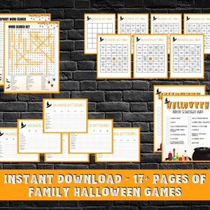 Halloween Games Printable Virtual Halloween Games Adult Halloween Games Halloween Party Games Halloween Kids Activities Halloween image 1