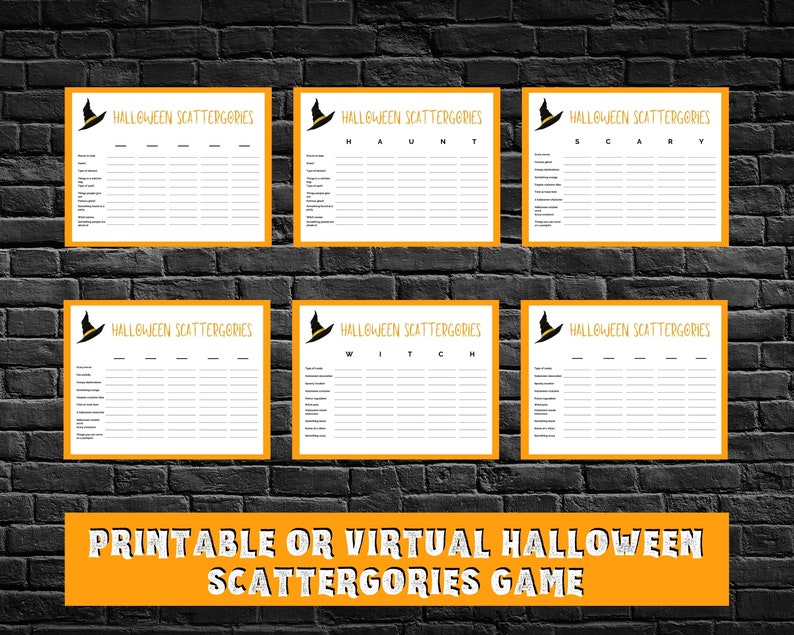 Halloween Games Printable Virtual Halloween Games Adult Halloween Games Halloween Party Games Halloween Kids Activities Halloween image 3