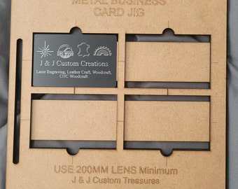 Metal business card jig