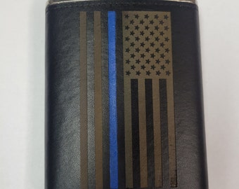 Thin Blue line Flask