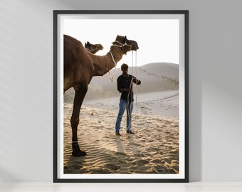 Indian Camelman Of The Thar Desert Photograph, Fine Art Photography, Indian Culture, Wall Art Decor, Home Digital Print, Portrait Photograph