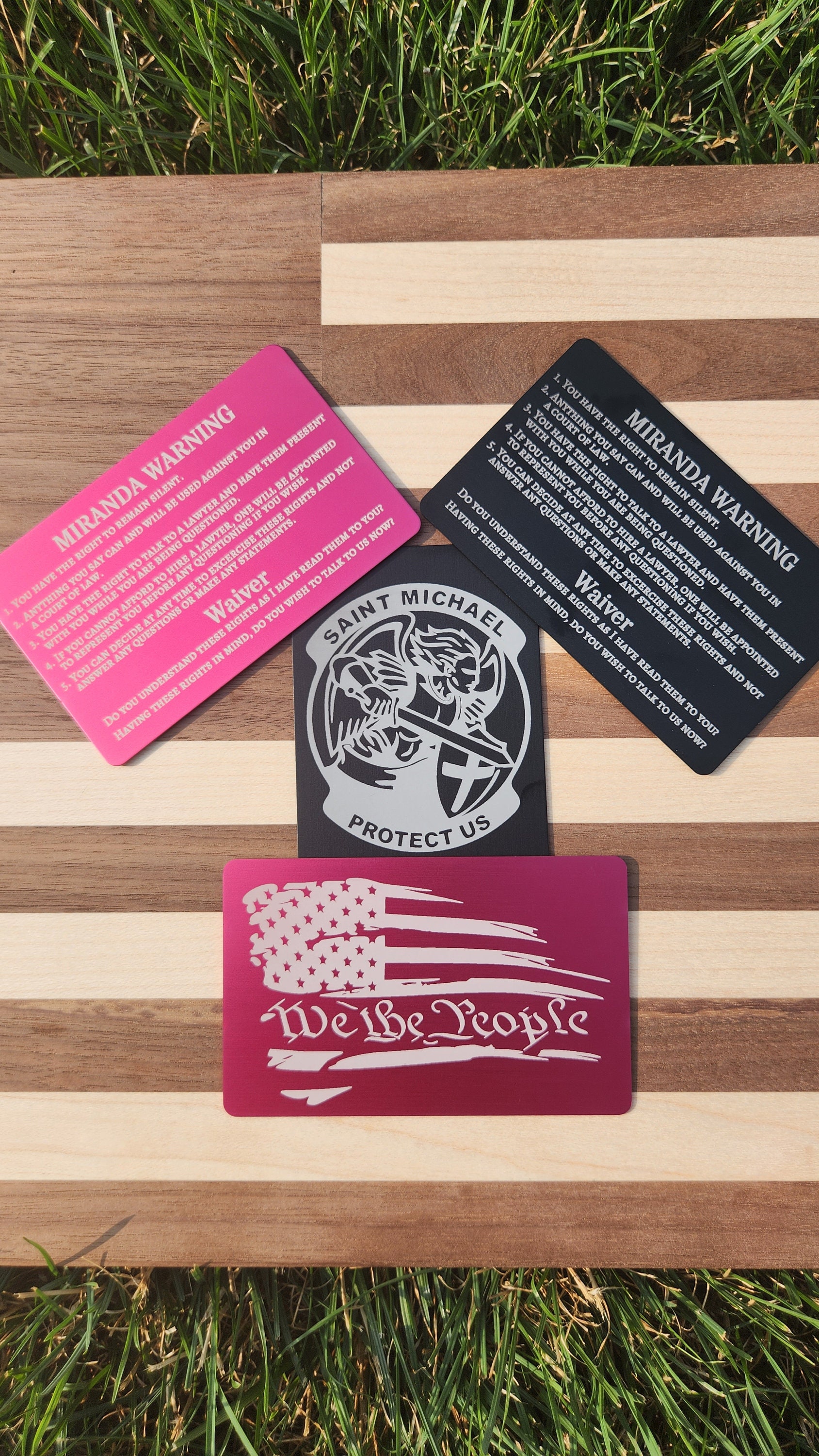 Personalized Metal Miranda Rights Card for Police Officers Thick Best