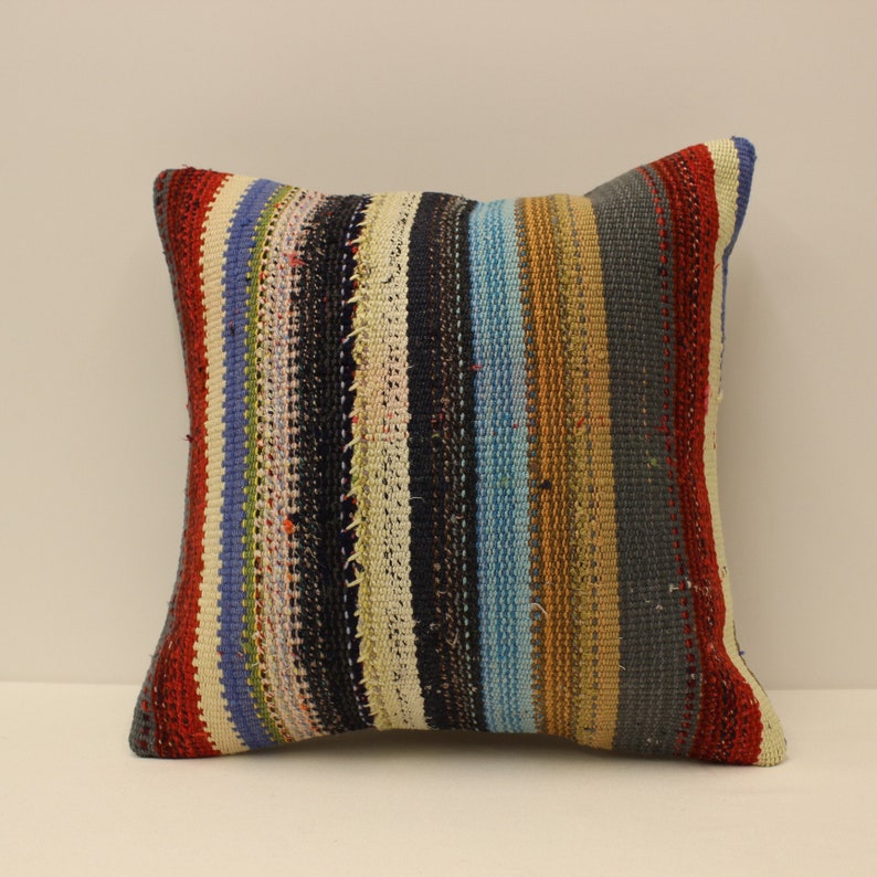18x18 inches Cushion Cover 45x45 cm Turkish Pillow Sofa cushion Handmade Throw pillow Vintage red pillow Boho chair cushion F-1179