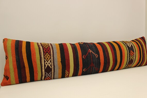 Extra Long Lumbar Cushion 12x47 inch 30x120 cm Kingsize Rug Pillow Cover Bedding Pillow Vintage Sofa Pillow Ethnic Boho Kissen A-901