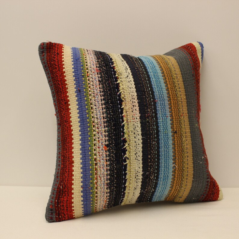18x18 inches Cushion Cover 45x45 cm Turkish Pillow Sofa cushion Handmade Throw pillow Vintage red pillow Boho chair cushion F-1179