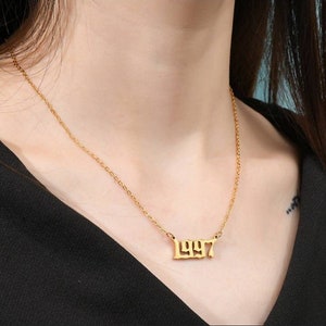 18k Gold Plated Birth Year Necklace 