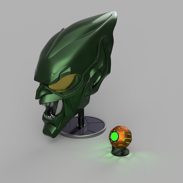 The Green Goblin Helmet w/ Pumpkin Bomb (Spider-Man Raimi and No Way home) STL (Download)