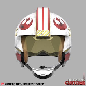 Luke Skywalker Rebel Pilot Helmet (Red Five) STL File (Download)