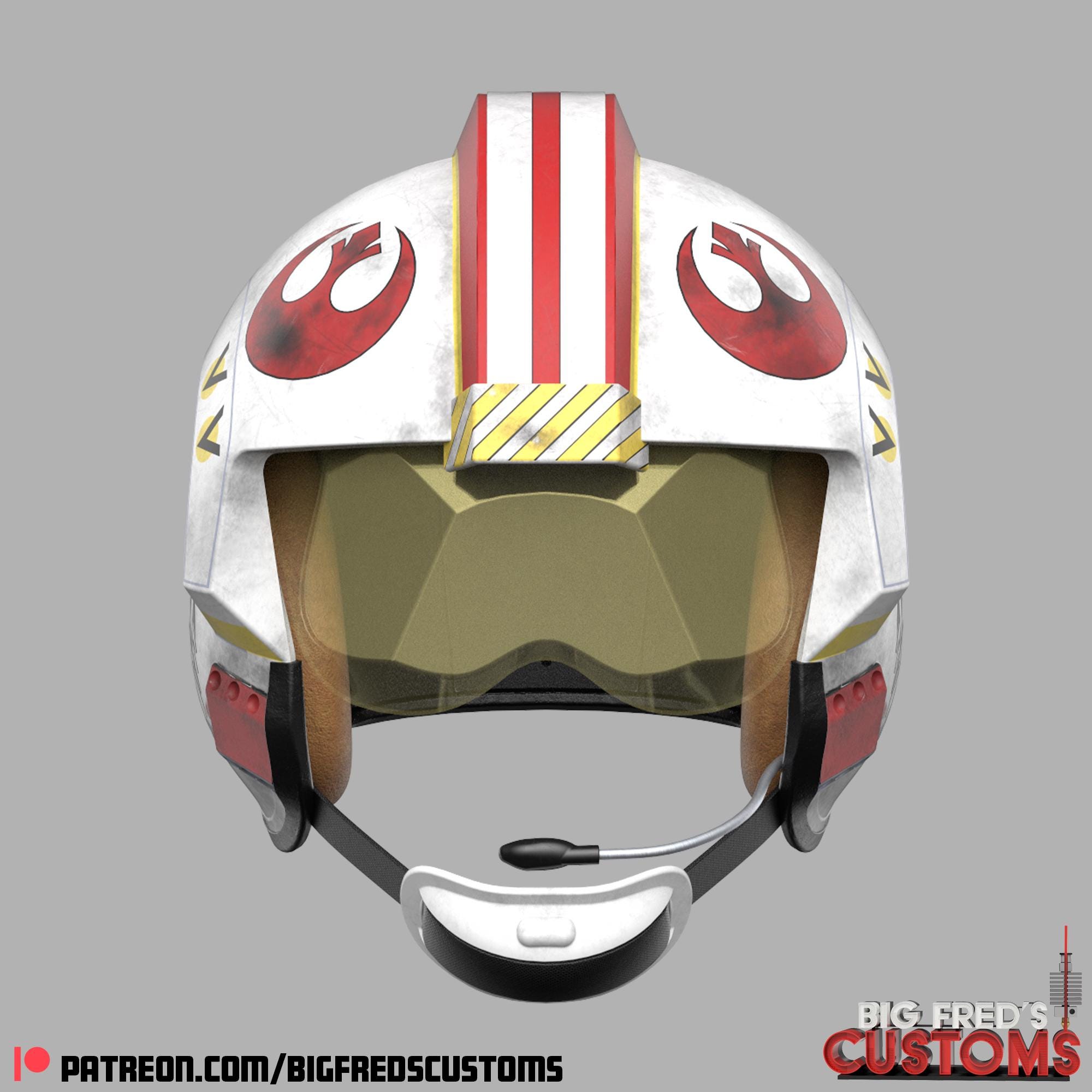 Luke Skywalker Rebel Pilot Helmet (red Five) STL File (download