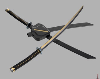 Deadpool Katana and Sheaths (Deadpool and Wolverine) STL (Download)