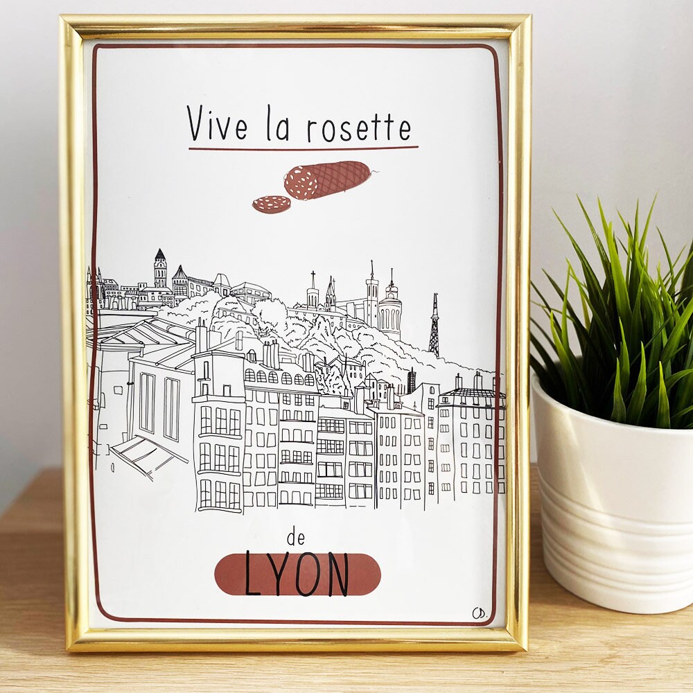 Affiche Illustration Lyon Déco