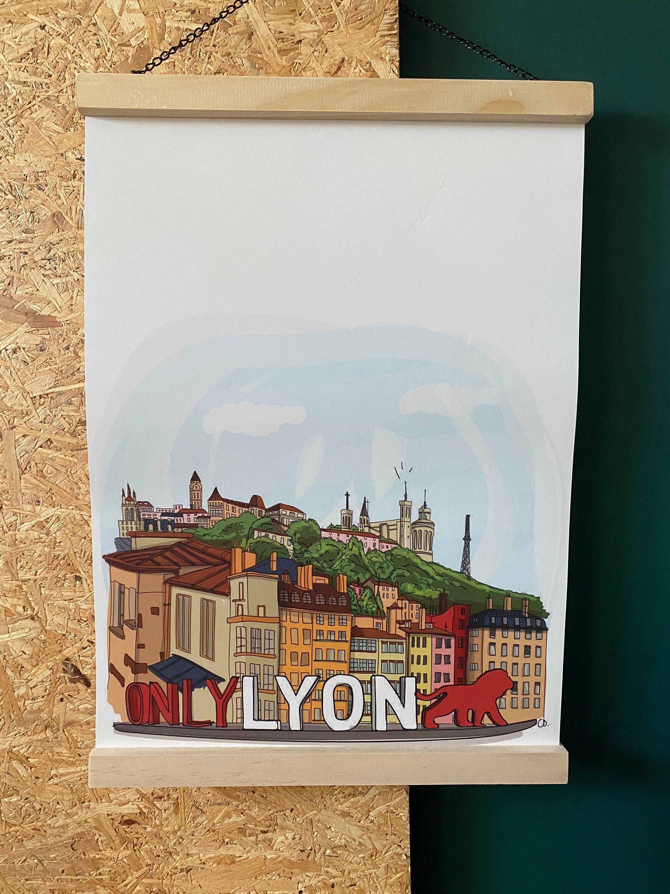 Affiche Only Lyon Colorée