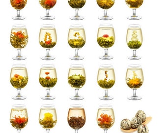 20 Types Blooming Flowering Tea | Flower Tea |Green Tea | Bloom Tea ball