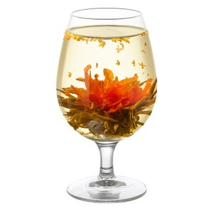 Osmanthus Dancing Blooming Tea, Handcrafted Floral Tea, Elegant Osmanthus Flower Display, Hand-Tied Blooming Tea, Beautiful Floral Display