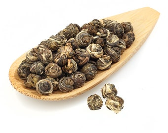 Dragon Pearls Jasmine White Tea | Loose leaf Tea | Jasmine Tea ball