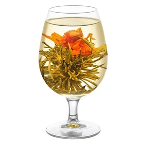 Auspicious Flower Glass Art Flowering Green Tea | Blooming Tea | Bloom Teaball
