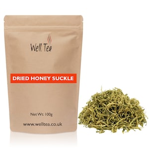 Premium Honeysuckle Flowers Herbal Tea and Aromatic Dried Blossoms, Soothing , Refreshing Loose-leaf Tea