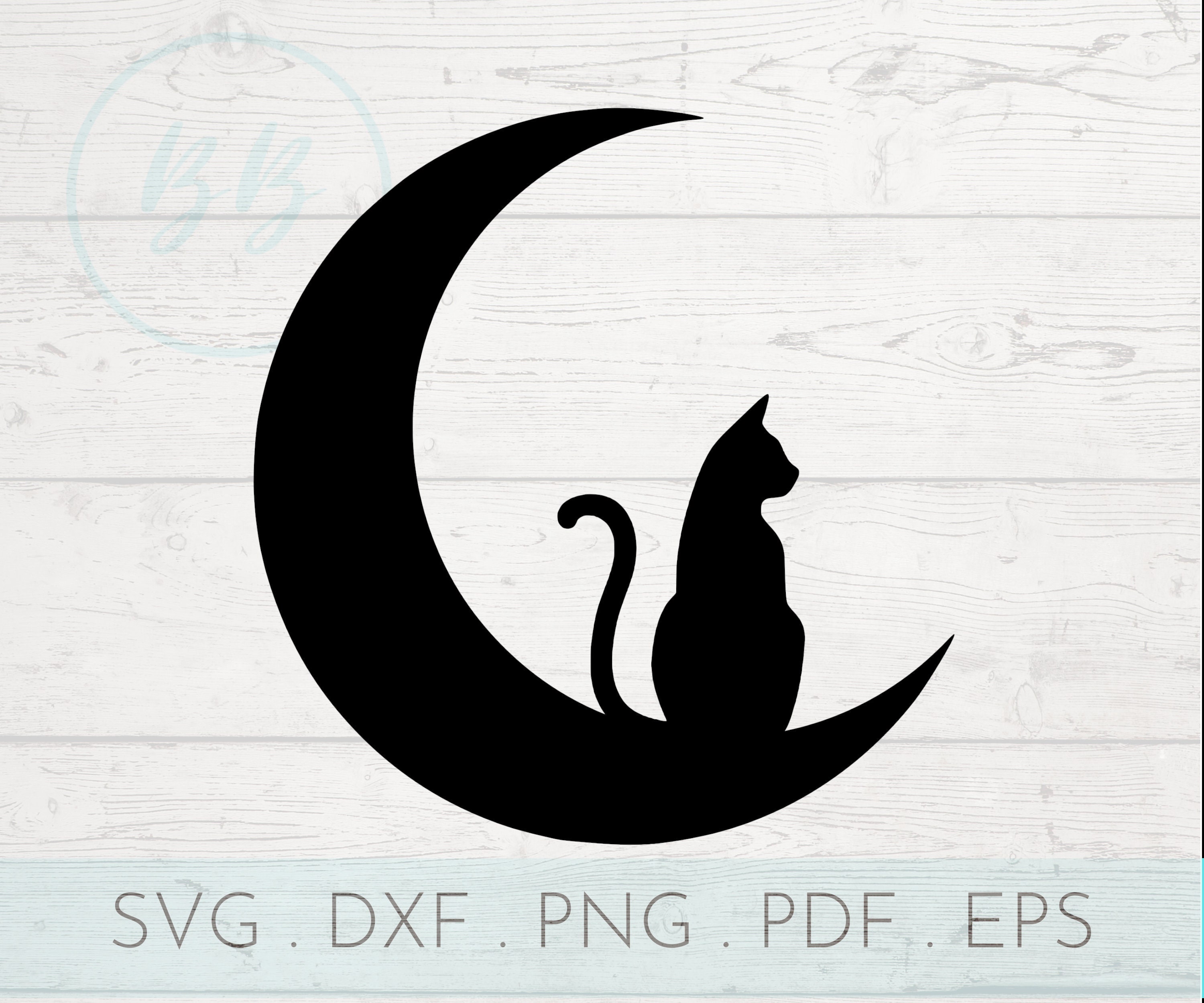 Halloween Cat Moon Cut File Printable Svg Dxf Png Etsy Halloween Cat Moon Cut File Printable Svg Dxf Png Etsy