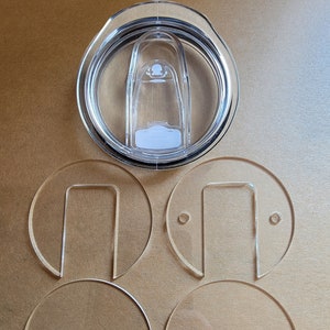 Straight / Skinny Wholesale Acrylic Tumbler Topper, Tumbler Topper Acrylic Blank, 3D Tumbler Top, Tumbler Topper Mold, Straw Topper Mold
