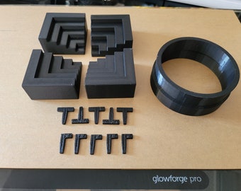Glowforge Starter Kit, GF Nieuwe Laser Kit, GF Uitlaatverlenging, Honingraatpin met laag profiel, Laser Riser Blocks, Glowforge Tool Kit, 3D Geprint