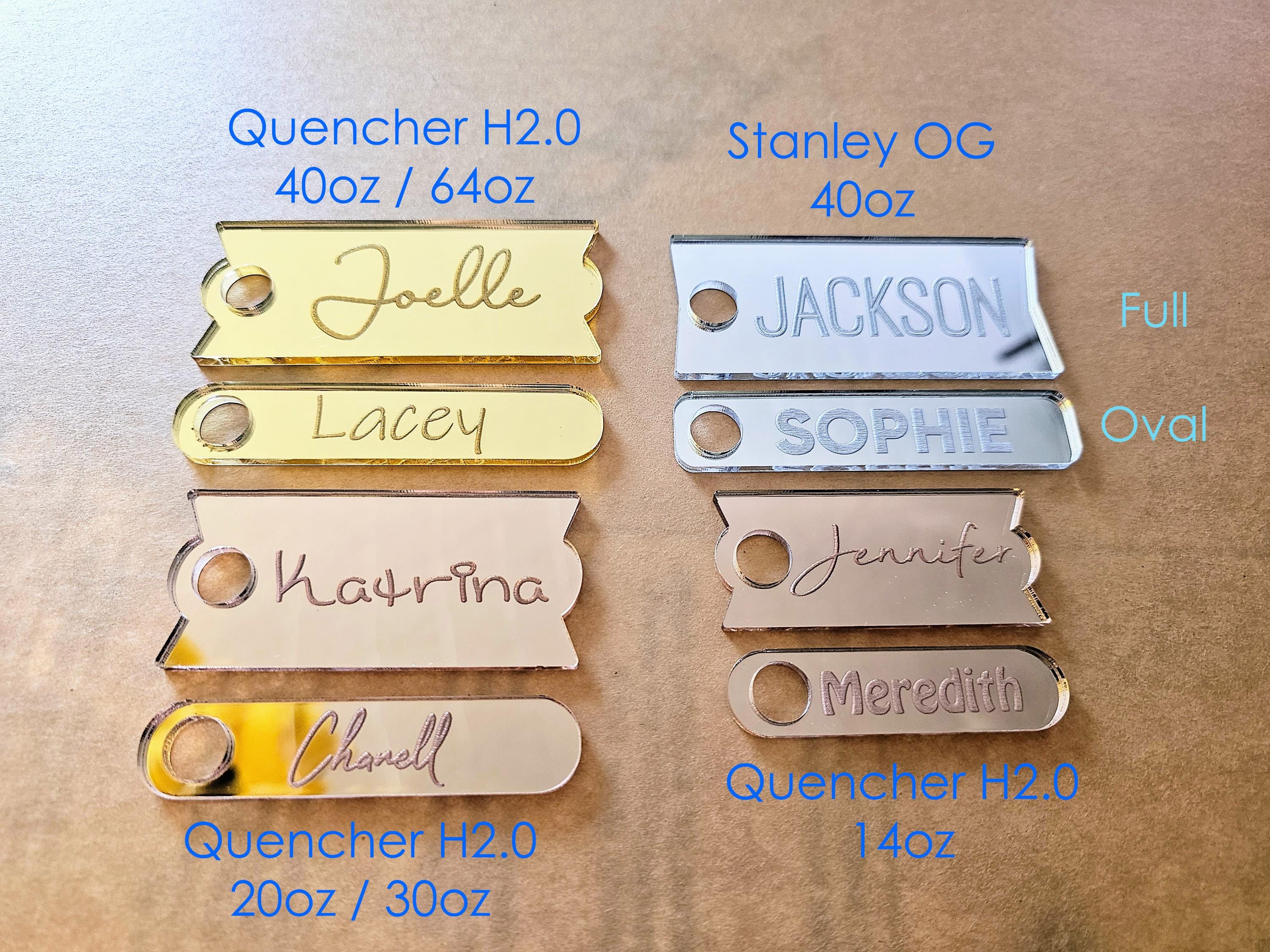 Personalize Stanley Name Plate, Custom Mirror Acrylic Tumbler Topper, Cup Name Tag, Personalised Quencher Accessories, 14/20/30/40oz Lid Top