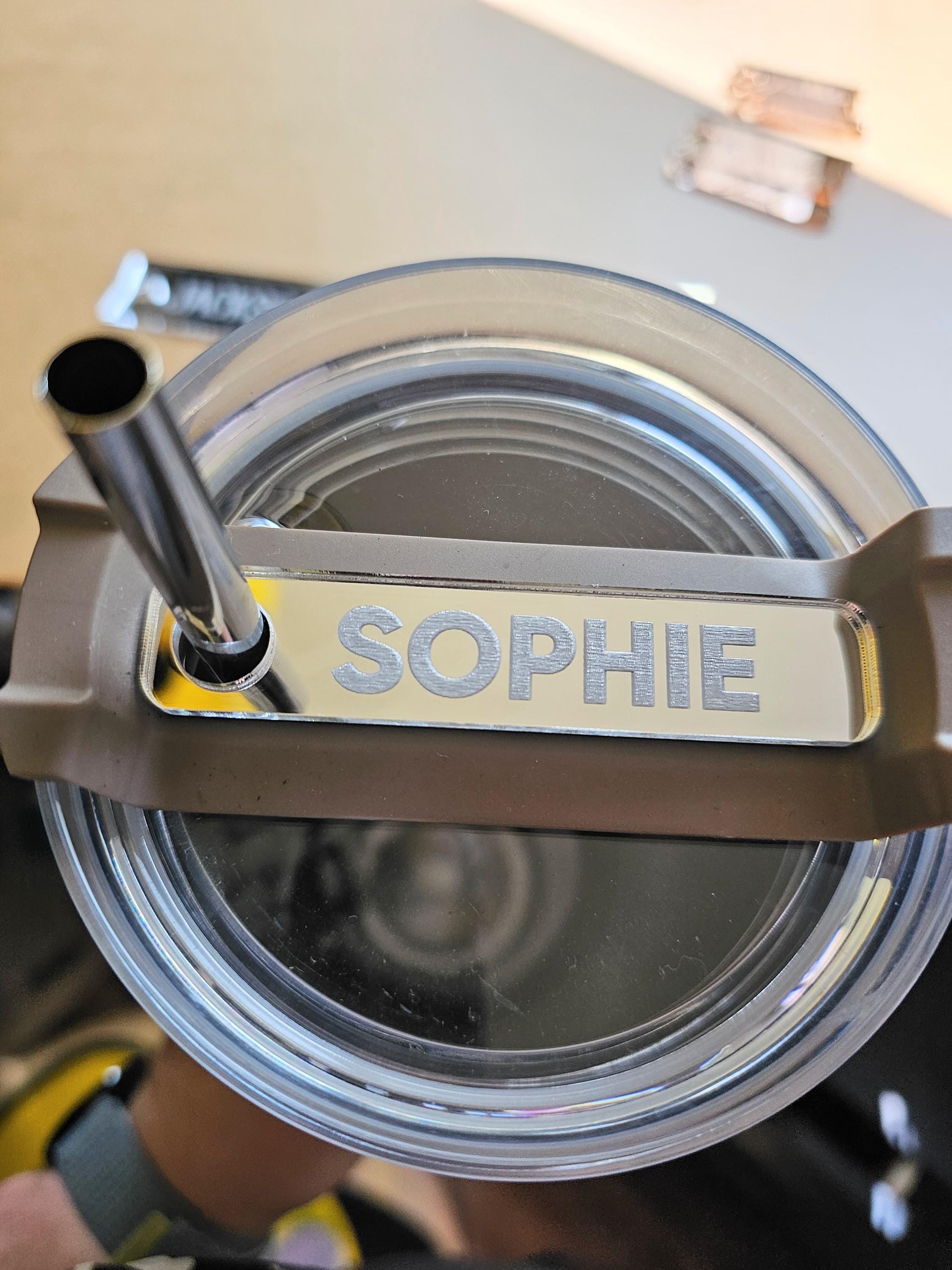 Personalize Stanley Name Plate, Custom Mirror Acrylic Tumbler Topper, Cup Name Tag, Personalised Quencher Accessories, 14/20/30/40oz Lid Top