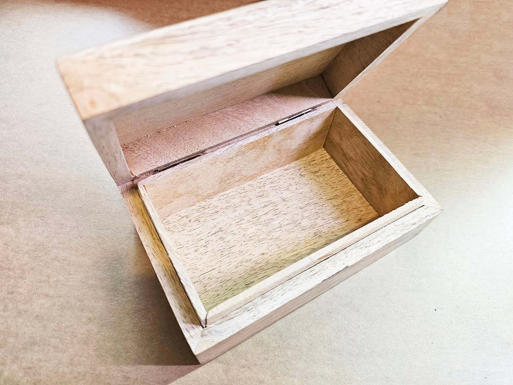 SUPERFINDINGS 6 Scatoline Di Legno Con Coperchio Scorrevole – Non Finite, Pronte Per Il Tuo Tocco Creativo, Misure 6.6x3.7 Pollici, Perfette Per Organizzare Gioielli, Carte E Piccoli Tesori