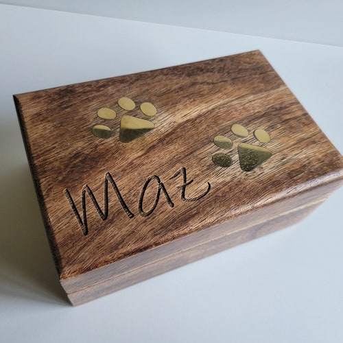 Personalized Rainbow Pet Urn Pet Remains Wood Box Cremation Etsy