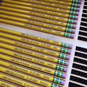 Personalized Engraved Pencils Ticonderoga 2 My First Envirostiks School  Supplies Teacher Gift Student Gift Wedding Favors 
