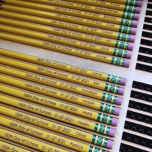 Personalized Engraved Pencil, Custom Ticonderoga #2 Pencils, School Pencils, Teacher Present, Child Gift, Kid Personalized Pencil, Student