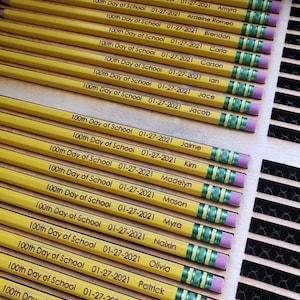 Personalized Engraved Pencils Ticonderoga 2 My First Envirostiks School  Supplies Teacher Gift Student Gift Wedding Favors 