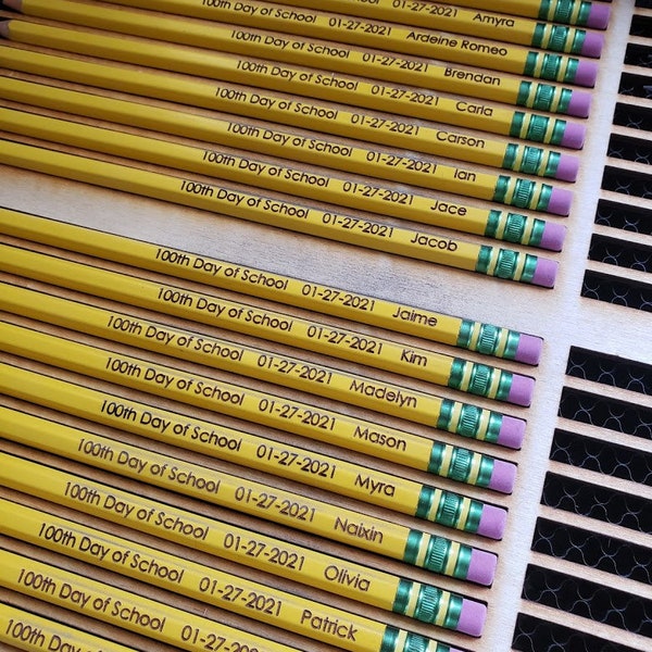 Personalized Engraved Pencil, Custom Ticonderoga #2 Pencils, School Pencils, Teacher Present, Child Gift, Kid Personalized Pencil, Student