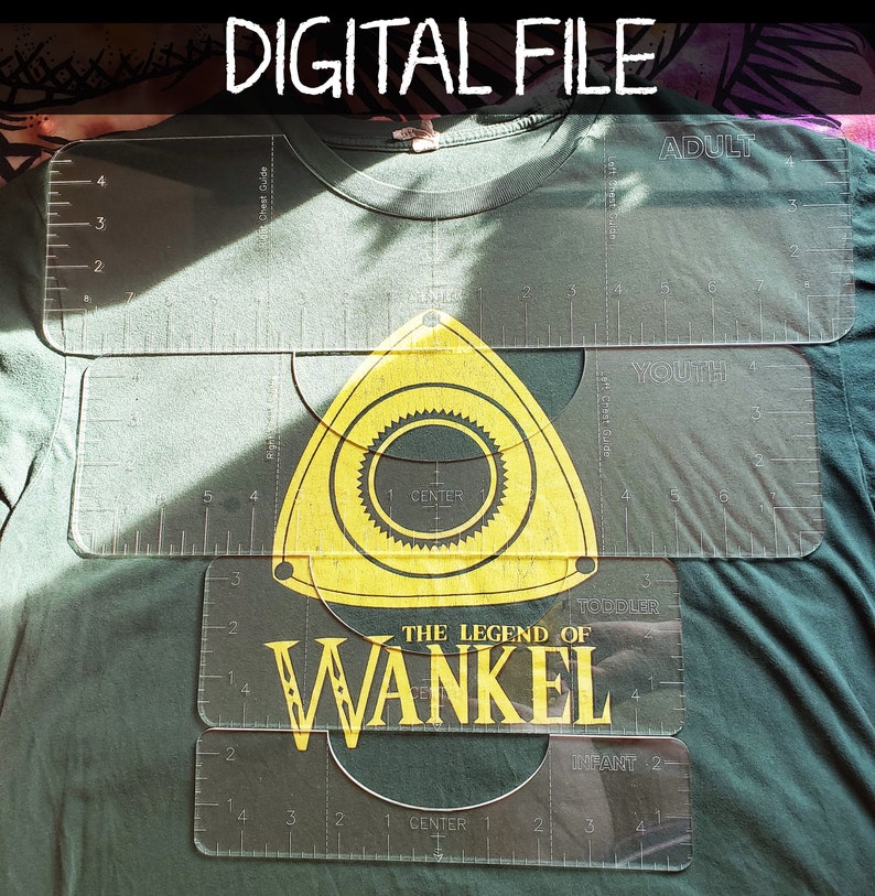 Download Digital T-Shirt Ruler Bundle File Shirt Alignment Tool SVG | Etsy