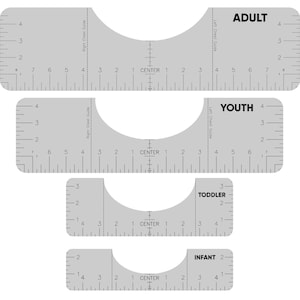 Digitaal T-shirt liniaal bundelbestand, shirt uitlijningstool SVG, ambachtelijke liniaal PDF, aangepast shirt maken liniaal scherm, volwassen jeugd peuter baby