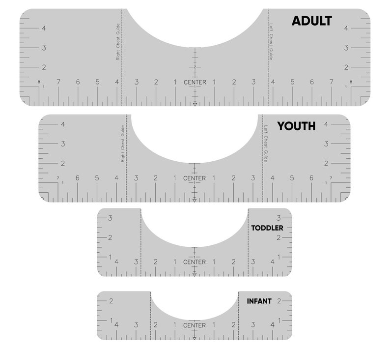 Digital T-Shirt Ruler Bundle File Shirt Alignment Tool SVG | Etsy