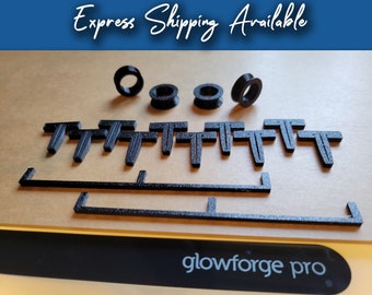Glowforge Care Package, GF Starter Kit, Replacement V Wheels, Straight Crumb Tray Edge, Honeycomb Pin, Laser Carriage Gantry Wheel, 3D Print