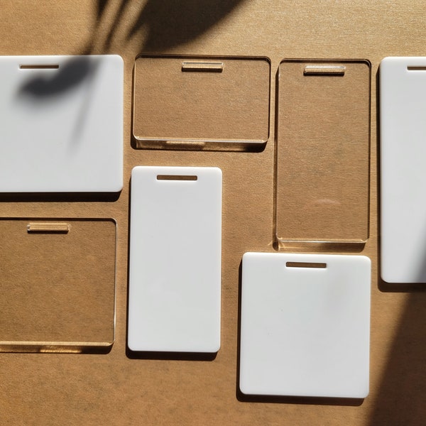 Acrylic White Badge Buddy Etsy