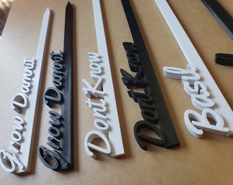 3D Plant Markers, Custom Garden Stakes, Plastic Herb Name Tags, PETG Printed Vegetable Labels, Flower, Fruit, Herb, Succulent, Large Garden