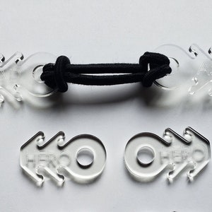 Face Mask Ear Saver w/ Cool Sayings, Hair Tie Acrylic Extender, Elastic Mask Hook, Acrylic - Protect Medical / Emergency Workers