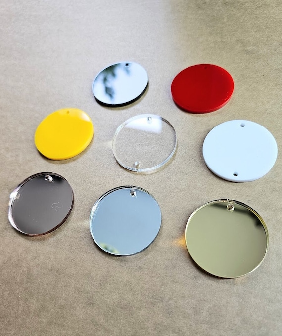 Wholesale Acrylic Circle Blanks, Custom Key chain Blank, Cast Mirror Acrylic Badge Reel, Personalize DIY, Sublimation Plastic, Craft Supply