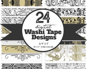 Gray Digital Washi Tape Etsy